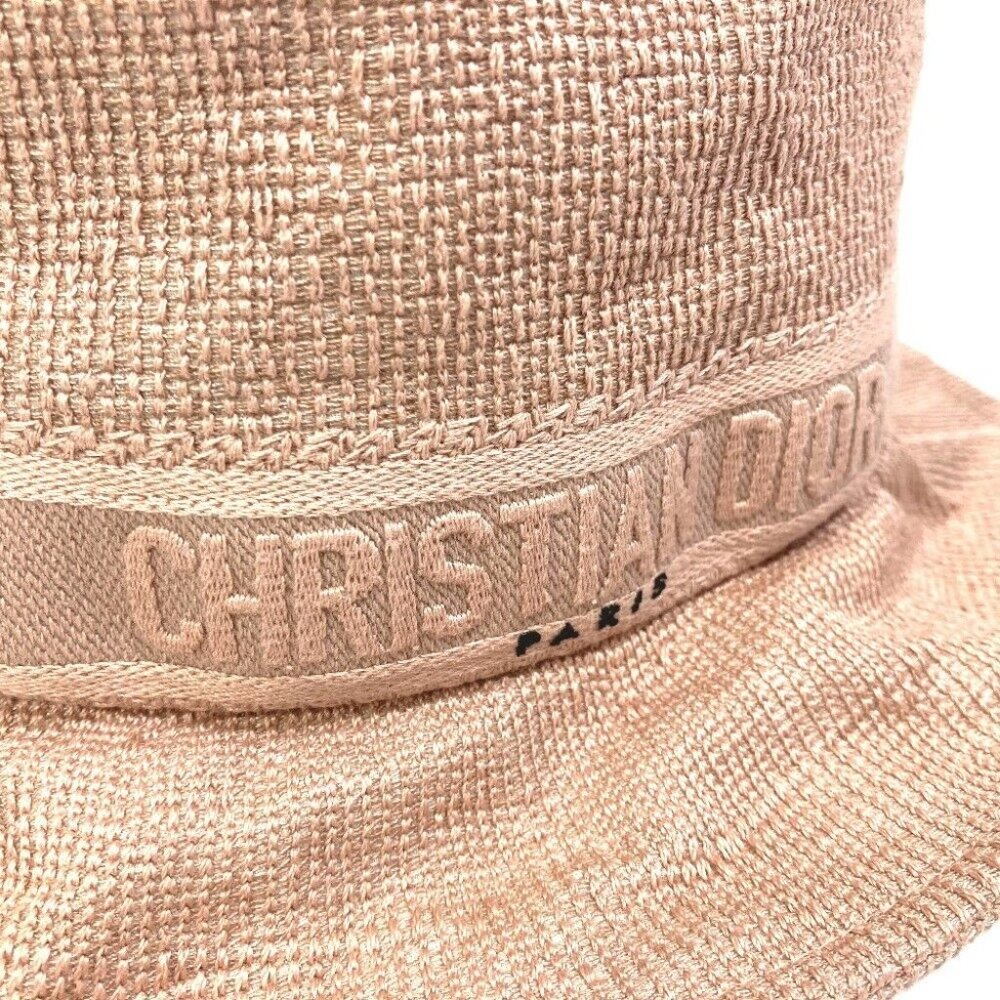 Authentic Dior logo Bob hat hat cotton pink - Picture 2 of 11